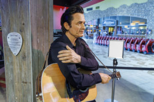 Johnny Cash Wax Figure in Nashville Shopping Mall